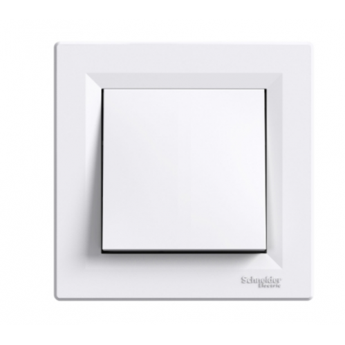 Obrázek pro SCHNEIDER Electric Tlačidlo s rámčekom Asfora biele