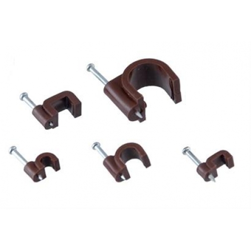 Obrázek pro Úchyt na kábel hnedý fi:8mm 50ks