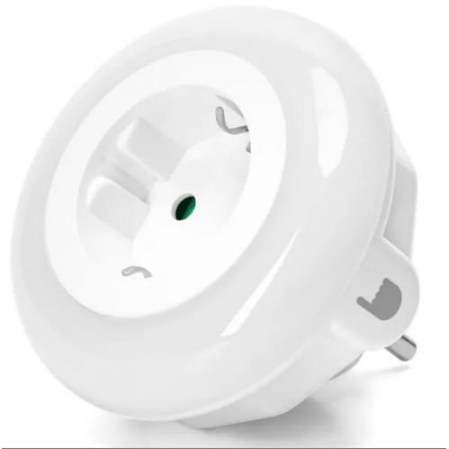 Obrázek pro Nočné svietidlo so zásuvkou 0,6W/20lm so senzorom stmievania