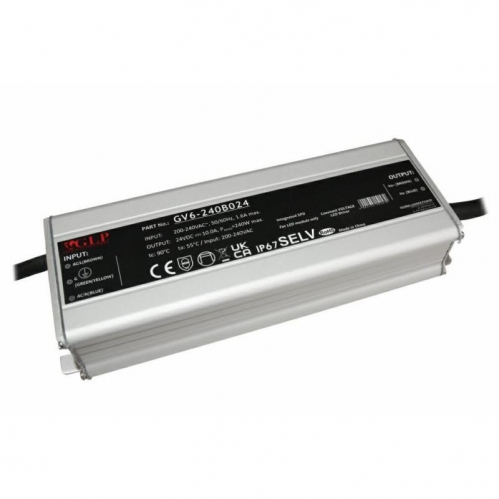 Obrázek pro Vodeodolný napájací zdroj pre Led pásy - 24V/240W , IP67 s filtrom PFC