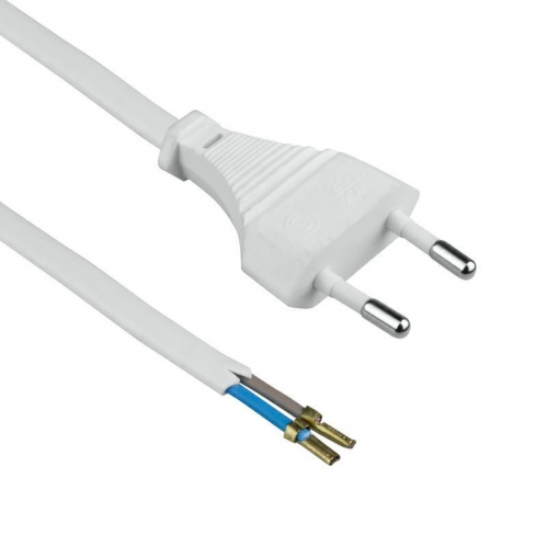 Obrázek pro Prívodný kábel s vidlicou 2x0.75mm² 1,8M, Biely