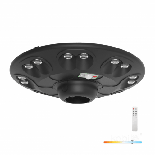 Obrázek pro LED Solárne Pouličné verejné osvetlenie LUVIA UFO 15W/1500lm, IP54 , so senzorom , Studená biela s diaľkovým ovládaním