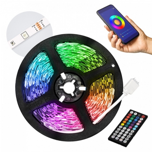 Obrázek pro SMART KOMPLET RGB LED pás prachuvzdorný IP20 , RGBled5050 - 10m + zásuvkový napájací zdroj 12V , 1.5A + diaľkové ovládanie