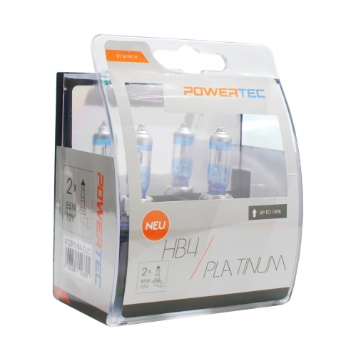 Obrázek pro Autožiarovky Platinum HB4 12V 55W + 130% svietivosti DUO 2ks v balení  Powertec