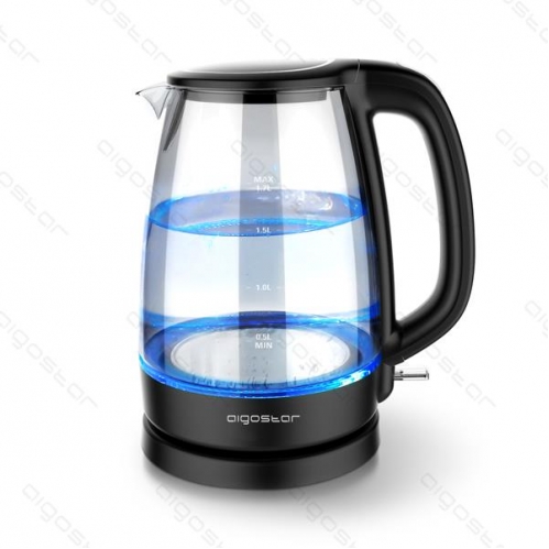 Obrázek pro Rýchlovarná sklenená kanvica - 1,7L , čierna - 2200W