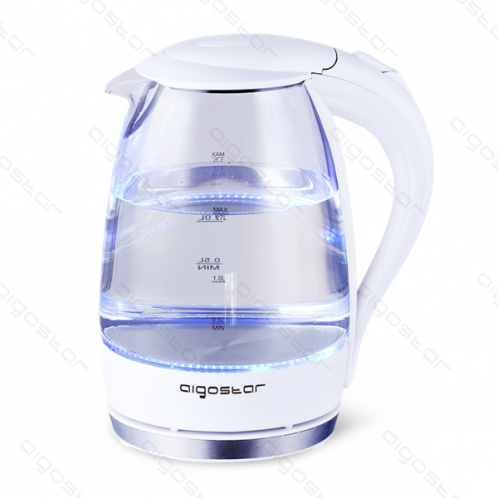 Obrázek pro Rýchlovarná sklenená kanvica - 1,7L , biela - 2200W