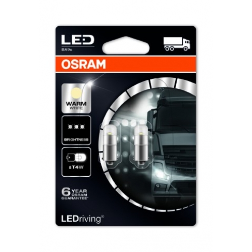 Obrázek pro OSRAM LED Autožiarovka 3924WW-02B - Ba9s  , T4W , 1W/24V , teplá biela , 2ks v balení