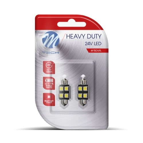 Obrázek pro LED Autožiarovka LB9328W - C5W , 36mm , 24V , 4xSMD5050 CANBUS , biela