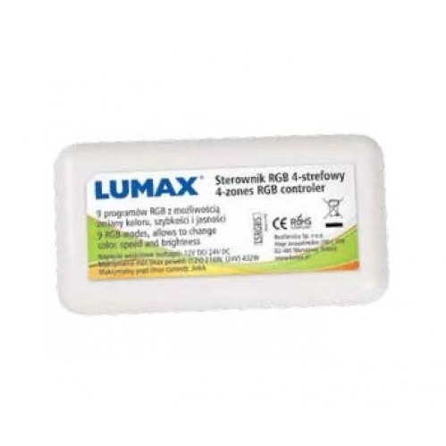 Obrázek pro RF Prijímač diaľkového ovládania RGB 4 -pásmový 216/432W