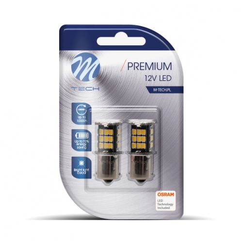 Obrázek pro LED Autožiarovka LB354W DUO - Ba15s 48xSMD2835 CANBUS , biela