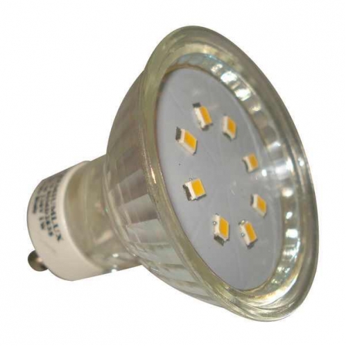 Obrázek pro LED žiarovka GU10 1W/90lm , 8SMD2835 , IP44 , červená = 9W