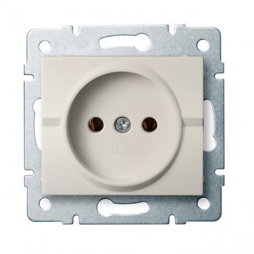 Obrázek pro Kanlux Jednozásuvka Mowion LOGI 02-1210-103 krémová bez uzemnenia