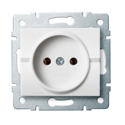 Obrázek pro Kanlux Jednozásuvka Mowion LOGI 02-1210-102 biela bez uzemnenia