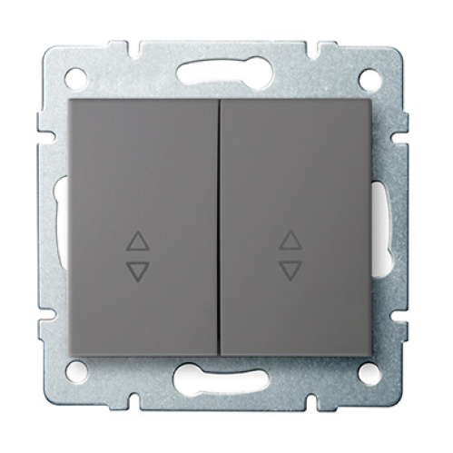 Obrázek pro Kanlux Dvojpáčkový schodiskový vypínač č.6+6 Mowion LOGI 02-1060-141 grafit