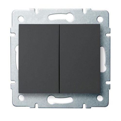 Obrázek pro Kanlux Dvojité tlačidlo 1/0+1/0 Mowion LOGI 02-1022-141 grafit