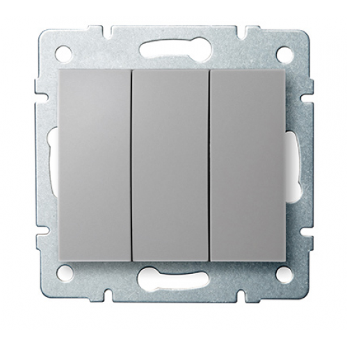 Obrázek pro Kanlux Trojpáčkový lustrový vypínač č.5 Mowion LOGI 02-1090-143 strieborný