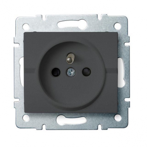 Obrázek pro Kanlux Jednozásuvka so záslepkou Mowion LOGI 02-1250-141 grafit
