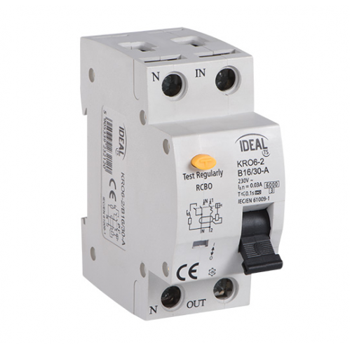 Obrázek pro Kanlux IDEAL Prúdový chránič s ističom KRO6-2/B16/30