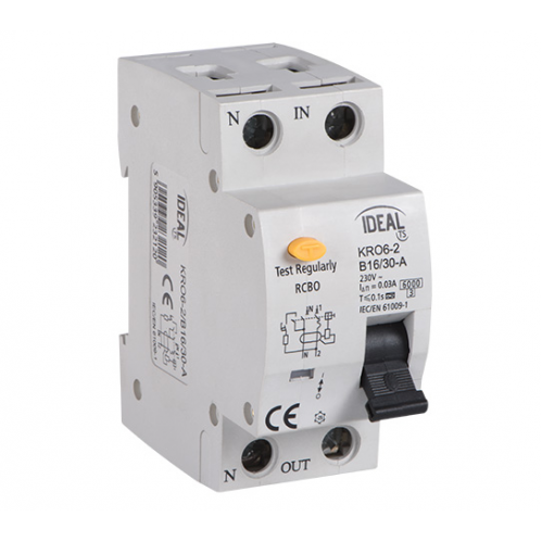 Obrázek pro Kanlux IDEAL Prúdový chránič s ističom KRO6-2/B25/30