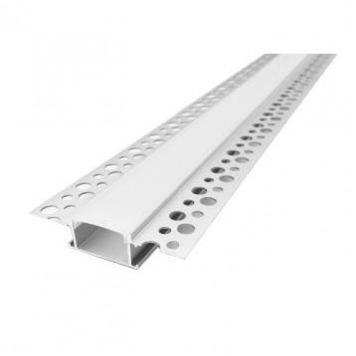 Obrázek pro Led zápustný profil hliníkový do sadrokartonu Minilux strieborný s mliečnou krytkou - 2m