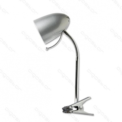 Obrázek pro LED stolná flexibilná lampa PLATA E27 strieborná s klipom