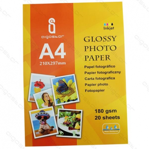 Obrázek pro Lesklý fotografický papier JG180 A4 20 listov 210x297mm