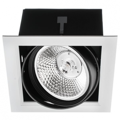 Obrázek pro Stropné bodové podhľadové svietidlo AQUA 1xAR111 ES111 nastaviteľné (brúsená biela)