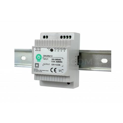 Obrázek pro Napájací zdroj na DIN lištu 30W/12V DC 2,5A