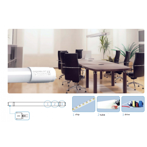 Obrázek pro LED trubica T8 25W/1900lm 150cm jednostranná sklenená teplá