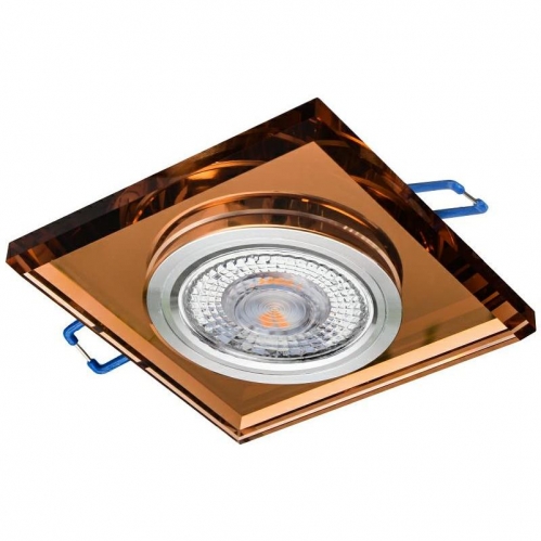 Obrázek pro Sklenené bodové podhľadové svietidlo pevné GLASSO-K-A (medená) - brúsené hrany