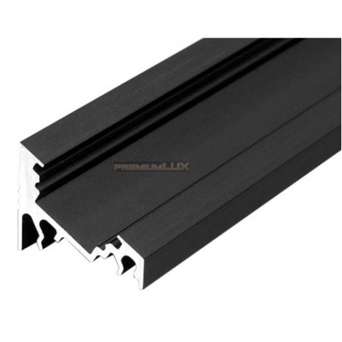 Obrázek pro Led profil rohový hliníkový Corner10 čierny bez krytky - 1m