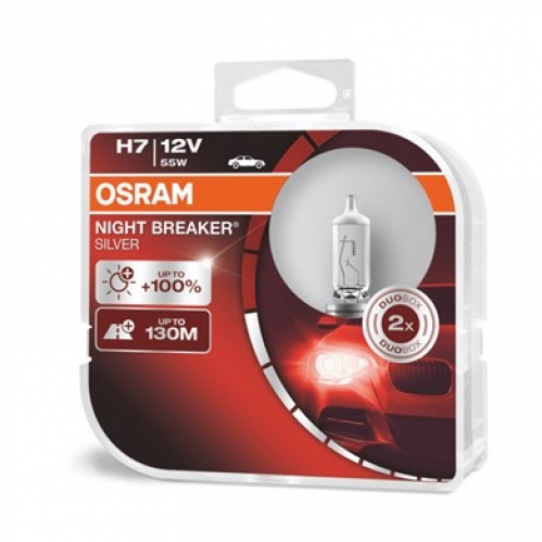 Obrázek pro OSRAM Autožiarovka H7 Night Breaker Silver DUO BOX +100% svietivosti