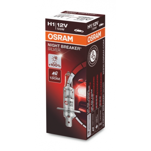 Obrázek pro OSRAM Halogénová Autožiarovka NIGHT BREAKER O64150NBS H1 , 12V/55W