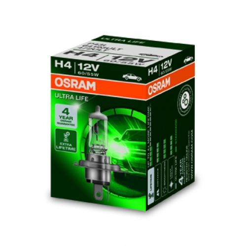 Obrázek pro OSRAM Halogénová Autožiarovka H4 ULTRA LIFE OULT4 , 12V , 60/55W , Záruka 4 ROKY!