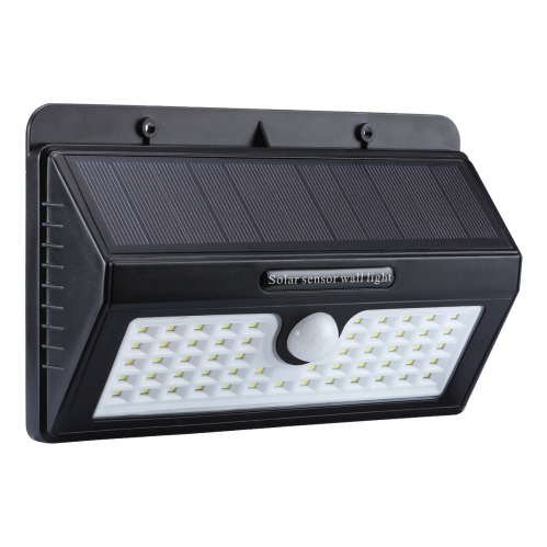 Obrázek pro Nástenné Solárne LED osvetlenie IP65 , 55LED, so senzorom , Studená biela - 1-mód svietenia