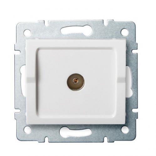 Obrázek pro Kanlux Anténna zásuvka typu F priebežná Mowion LOGI 02-1290-002 biela