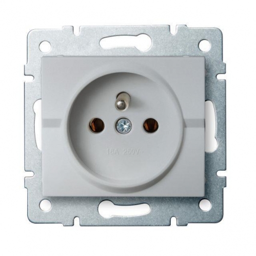 Obrázek pro Kanlux Jednozásuvka Mowion LOGI 02-1251-143 strieborná