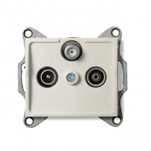 Obrázek pro Kanlux Zásuvka SAT-TV-R priebežná Mowion LOGI 02-1340-003 krémová