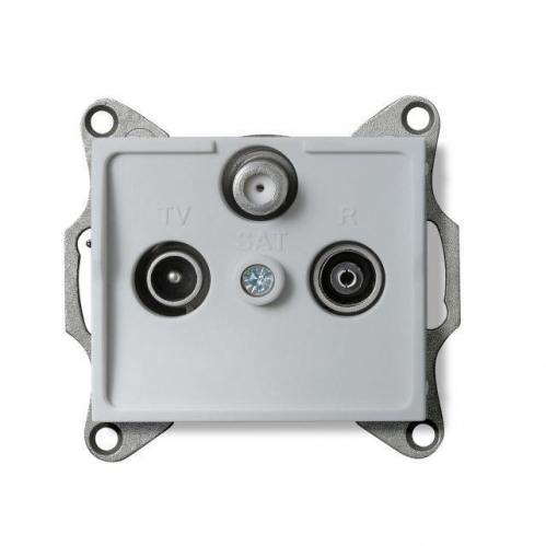 Obrázek pro Kanlux Zásuvka SAT-TV-R koncová Mowion LOGI 02-1350-043 strieborná