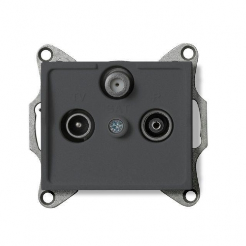 Obrázek pro Kanlux Zásuvka SAT-TV-R koncová Mowion LOGI 02-1350-041 grafit