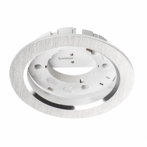 Obrázek pro Stropné bodové podhľadové svietidlo FURNI pevné kruhové pre žiarovku GX53 (Brúsené striebro)