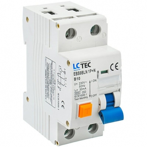 Obrázek pro LC-Tec Prúdový chránič s ističom B10 10A 1P+N 30mA 6kA