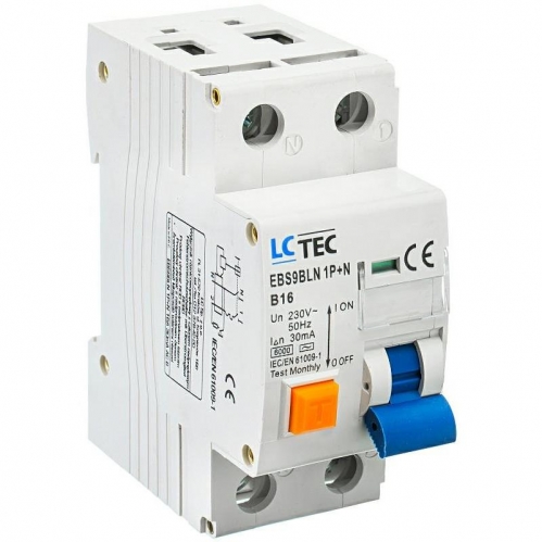 Obrázek pro LC-Tec Prúdový chránič s ističom 16A 1P+N 30mA