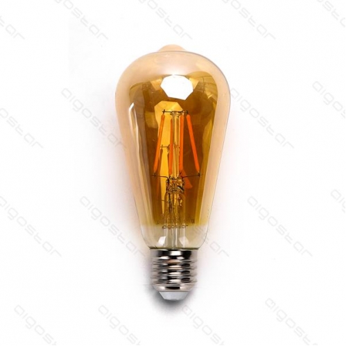 Obrázek pro LED žiarovka E27 8W/800lm , ST64 LED vlákno AMBER , Teplá biela