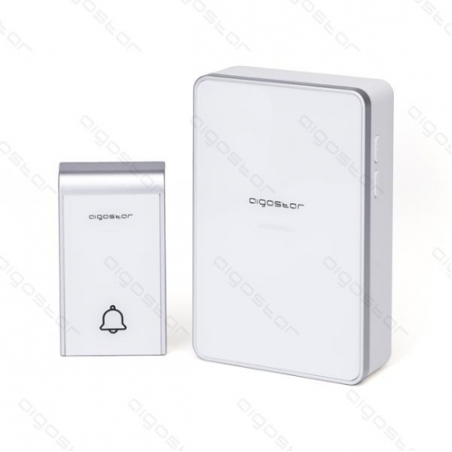 Obrázek pro Bezdrôtový vodeodolný domový zvonček IP44 - Bielo-Strieborný