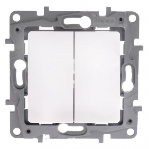 Obrázek pro LEGRAND Niloe Dvojpáčkový lustrový vypínač č.5 764505 biely