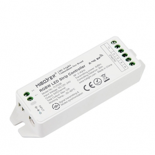 Obrázek pro Prijímač diaľkového ovládania RGBW RF Mi-Light MiBOXER 4 -pásmový 12A 120W 2,4gHz