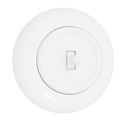 Obrázek pro RETROLINE Jednopáčkový schodiskový vypínač č.6 s rámčekom biely