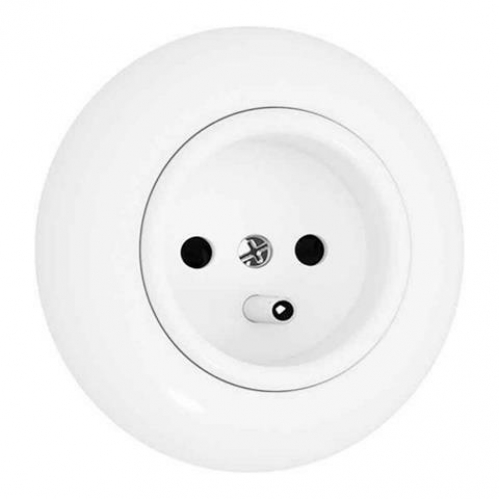 Obrázek pro RETROLINE Jednozásuvka s rámčekom biela