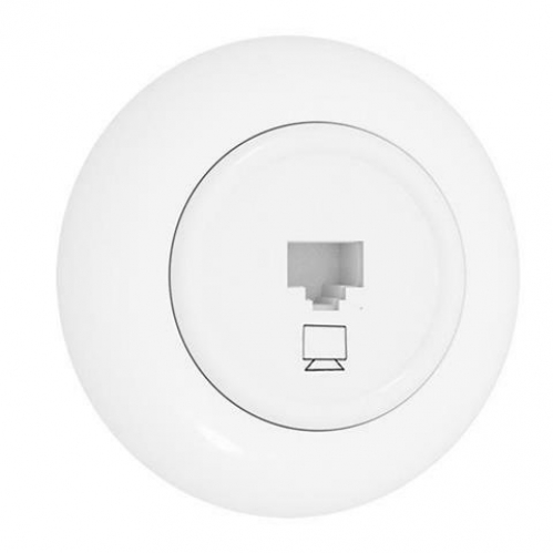 Obrázek pro RETROLINE Dátová Zásuvka RJ45 s rámčekom biela